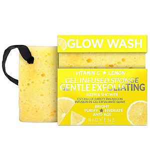 BIOVENE Glow Wash нежно отшелушивающая губка для тела с витамином С 75г