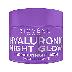 BIOVENE Hyaluronic Nibht Glow naktinis veido kremas 50 ml