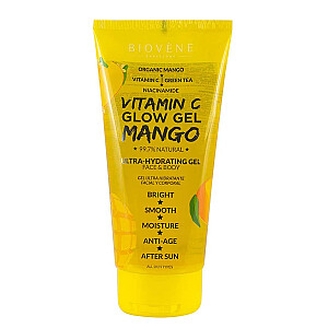 BIOVENE Vitamin C Glow Gel Mango Ultra-Hydrating Gel drėkinamasis gelis veidui ir kūnui 200ml