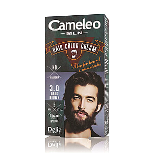 CAMELEO Men Hair Color Kreminiai dažai plaukams, barzdai ir ūsams 3.0 Tamsiai ruda 30ml