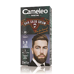 CAMELEO Men Hair Color Kreminiai dažai plaukams, barzdai ir ūsams 5.0 Šviesiai rudi 30ml
