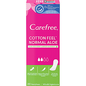 Прокладки для трусов CAREFREE Cotton Feel Normal с алоэ, 20 шт.