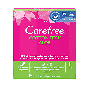 Higieniniai įklotai CAREFREE Cotton Feel Aloe Vera Scent Normal 56 vnt.