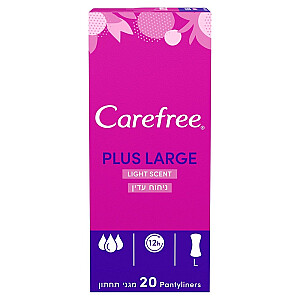 CAREFREE Plus Dideli lengvo kvapo higieniniai įklotai 20 vnt.