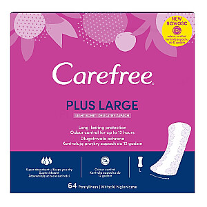 CAREFREE Plus Large higieniniai įklotai Light Scent 64 vnt.