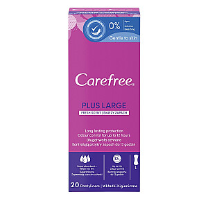 CAREFREE Plus Large higieniniai įklotai Fresh Scent 20 vnt.