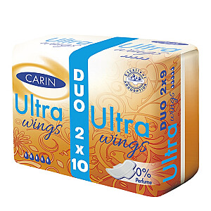 Higieninės servetėlės CARIN Ultra Wings 2x10 vnt.