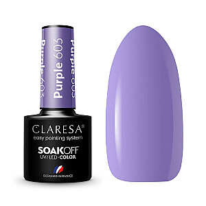 CLARESA Soak Off UV/LED Фиолетовый гибридный лак 603 5г