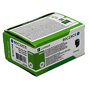 Картридж Lexmark 802XCE, голубой (80C2XCE)