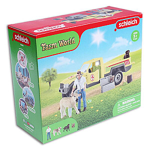 Schleich Farm World Lankymasis pas veterinarą ūkyje, vaidina figūrėlę