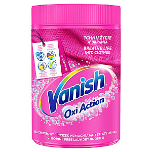 VANISH Gold Oxi Action dėmių šalinimo milteliai spalvotiems audiniams Rožinė 625g