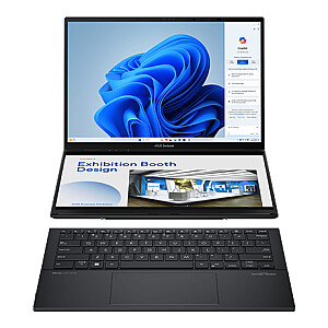 Asus | Zenbook Inkwell Grey | 14 colių | OLED | Jutiklinis ekranas | 2880 x 1800 pikselių | Blizgus | Intel Core Ultra 9 | 32 GB | LPDDR5X | SSD 1000 GB | Intel Arc Graphics | Windows 11 Pro | 802.11ax | Bluetooth versija 5.3 | Klaviatūros kalba 24 JAV | Garantija 