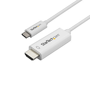 USB C Į HDMI KABELAS 1M ILGIO – BALTAS/.