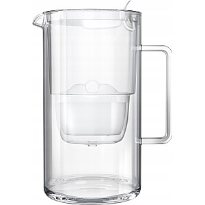 Filtro ąsotis „Aquaphor GLASS JUG“ 2,5 l BALTAS AQUAPHOR + Įdėklas MAXFOR+ MG