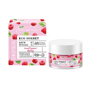 BIELENDA Eco Sorbet drėkinamasis ir raminamasis veido kremas Aviečių 50ml