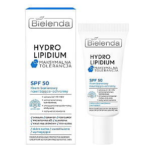 BIELENDA Hydro Lipidium Maximum Tolerance drėkinamasis ir apsauginis barjerinis kremas SPF50+ 30ml