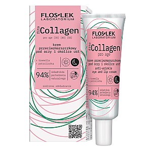 FLOSLEK Fito Collagen Anti-Wrinkle Eye and Lip Cream kremas nuo raukšlių akių ir lūpų sričiai 30ml