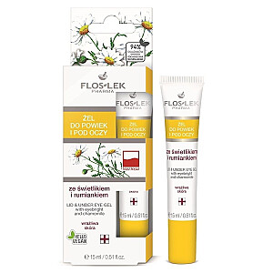 FLOSLEK Pharma Lid & Under Eye Gel гель для век и под глазами с очанкой и ромашкой15мл