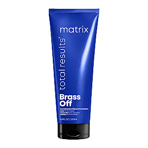 MATRIX TotalResults Brass Off Color Obsessed Mask, neutralizuojanti geltonus ir žalvario tonus, 200 ml