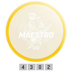 Diskgolfo diskas Vidutinės klasės tvarkyklė MAESTRO Active Premium Yellow