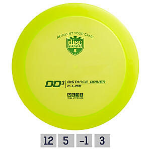 Diskgolfo diskas Distance Driver C-LINE DD3 Зеленый