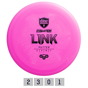 Diskgolfo diskas Putter SOFT EXO LINK Evolution Pink