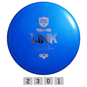 Diskgolfo diskas Putter HARD EXO LINK Evolution Blue