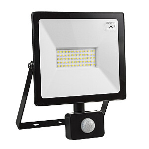 LED prožektorius su judesio jutikliu Maclean, plonas 50W, 4000lm, neutraliai baltas (4000K), IP44, MCE650 NW PIR