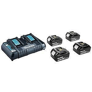 КОМПЛЕКТ БЛОКА ПИТАНИЯ MAKITA 18 В (BL1850Bx4+DC18RD) MAKPAC