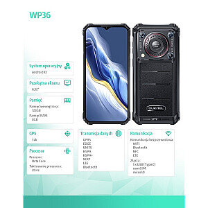 Смартфон WP36 8/128 ГБ, 10600 мАч, DualSIM, черный