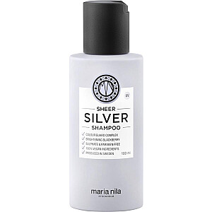 MARIA NILA Sheer Silver Shampoo Geltonus tonus neutralizuojantis plaukų šampūnas, 100ml