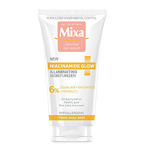 MIXA Niacinamine Glow šviesinantis drėkinamasis kremas su niacinamidu ir vitaminu C 50ml