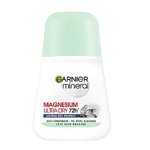 GARNIER Magnesium Ultra Dry 72h Moteriškas rutulinis antiperspirantas su akmeniu 50 ml