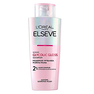 L'OREAL Elseve Glycolic Gloss atgaivinantis šampūnas, sugrąžinantis žvilgesį išblukusiems plaukams, 200 ml
