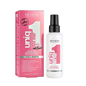 REVLON PROFESSIONAL Uniq „Viskas viename Lotus Flower“ plaukų priežiūros priemonė, 10 tikrų privalumų, plaukų kaukė su purškikliu, 150 ml