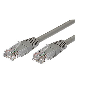 Медный патч-корд Cat.6 RJ45 UTP, 1 м. серый - упаковка 10 шт.