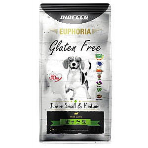 BIOFEED Euphoria Gluten Free Junior small & medium Lamb - сухой корм для собак - 12 кг