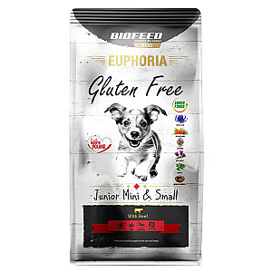 BIOFEED Euphoria Gluten Free Junior mini & small Beef - сухой корм для собак - 12кг