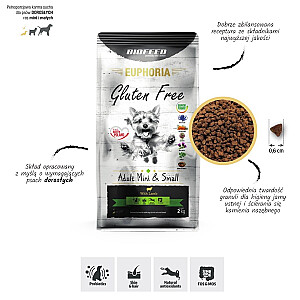 BIOFEED Euphoria Be Gluten Adult Mini & Small Avienos sausas maistas - 12 kg