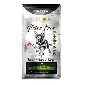 BIOFEED Euphoria Be Gluten Free Junior Medium & Large Lamb - sausas šunų maistas - 12 kg