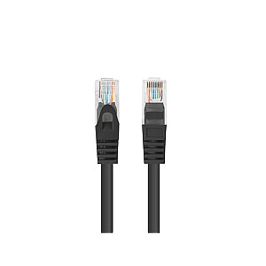 Patchcord katė. 6 UTP, 1 m, 10 vnt., juodos spalvos