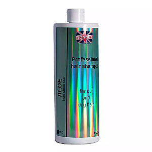 RONNEY Aloe Holo Shine Star profesionalus šampūnas blankiems ir sausiems plaukams, drėkinamasis šampūnas blankiems ir sausiems plaukams, 1000 ml