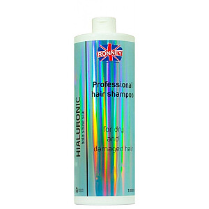 RONNEY Hialuronic Holo Shine Star Profesionalus plaukų šampūnas sausiems ir pažeistiems plaukams drėkinamasis šampūnas sausiems ir pažeistiems plaukams 1000 ml