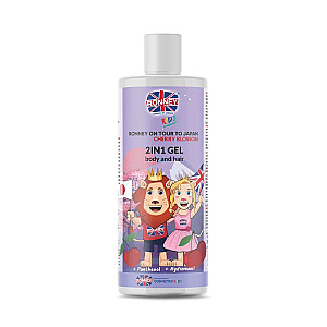 RONNEY Kids On Tour To Japan 2in1 Gel Body And Hair Гель для мытья тела и волос для детей от 3 лет Японская вишня 300мл