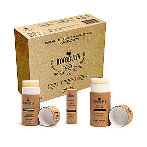 ROMCAYS SET Natūralaus kosmetinio dezodoranto rinkinys 65g + plaukų puoda 65ml + lūpų balzamas SPF15 8,3g