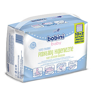 BOBINI Baby higieniniai įklotai kūdikiams ir vaikams 12 vnt.