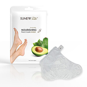 SUNEWMED Nourishing Foot Cream Mask Atkuriamoji pėdų kaukė kojinių pavidalu su avokadu