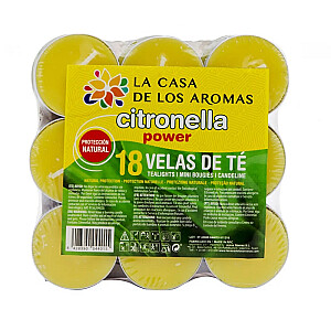 LA CASA DE LOS AROMAS Чайные свечи Citronella с ароматом Лемонграсса 18 шт.