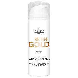 FARMONA PROFESSIONAL Retin Gold Smoothing&Illuminating Anti-Ageing Cream glotninamasis ir pakeliantis kremas 150ml