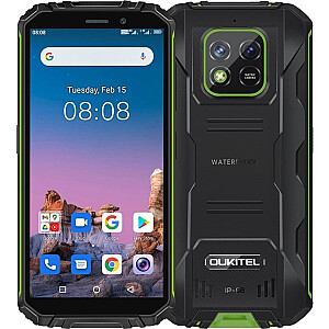 Išmanusis telefonas Oukitel WP18 4/32 GB juodos ir žalios spalvos (WP18-GN/OL)